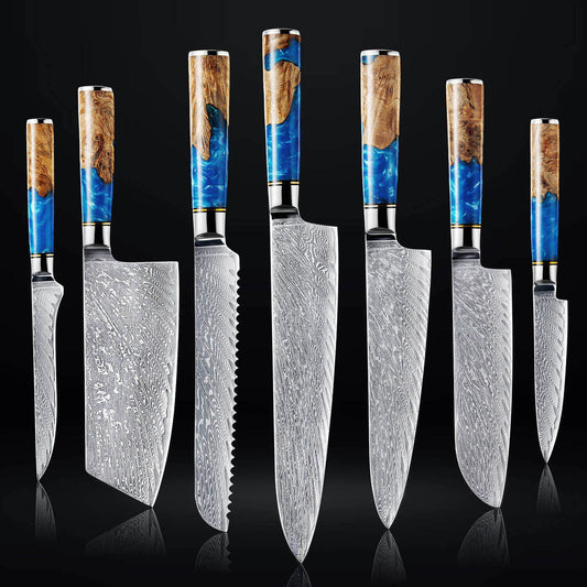 Japanese VG10 Damascus Steel Knife Set