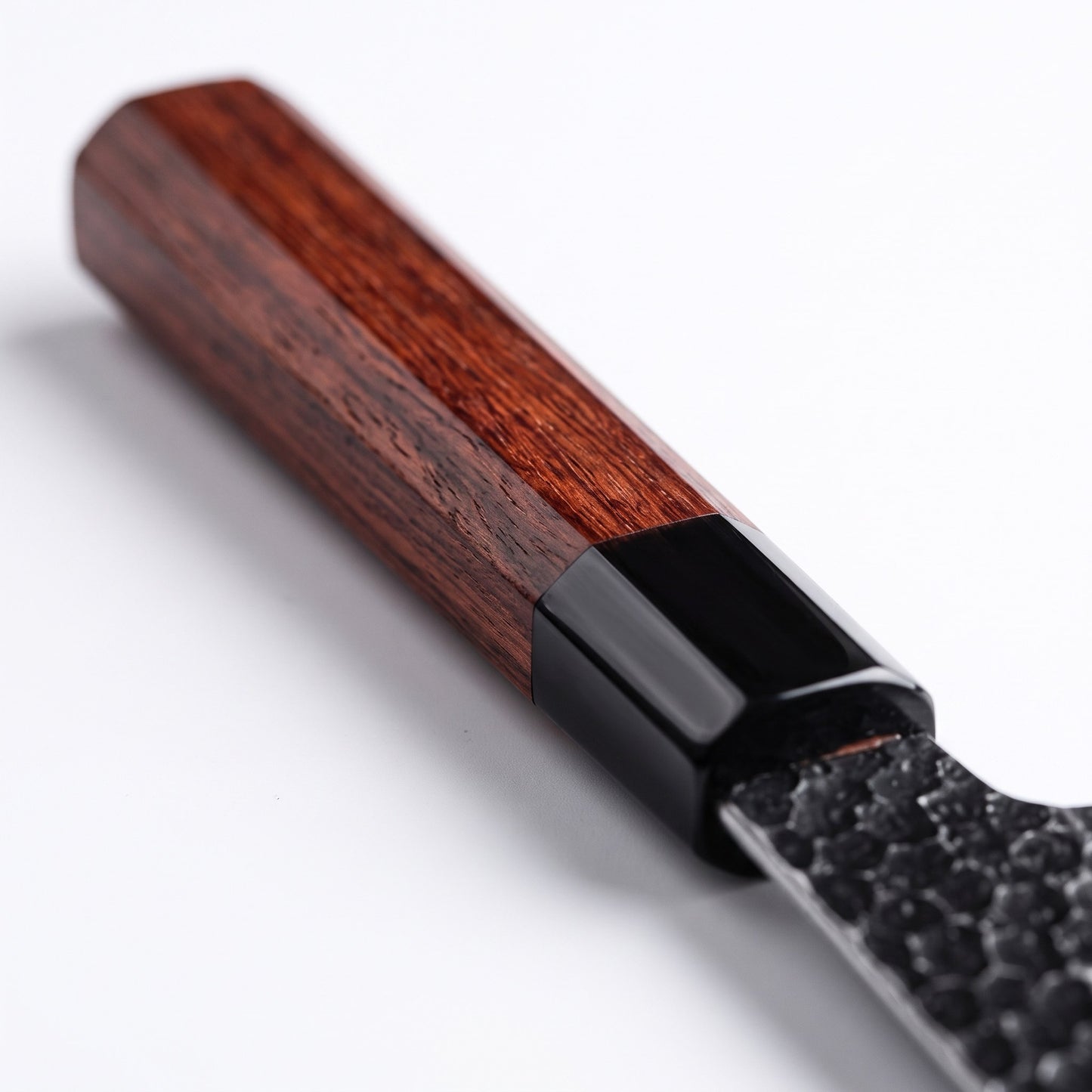 Hand-Forged Japanese Style Kitchen Knife Set, 4 Pieces with Leather Sheath